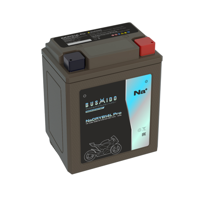 Мото BUSHIDO NaCRYB14L pro (YTX14AHL-BS, 13,5Ah) обр