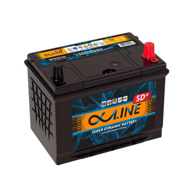 Аккумулятор ALPHALINE SD+  80 обр (95D26L)