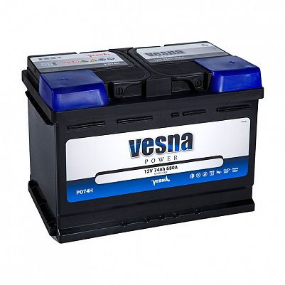 Автомобильный аккумулятор VESNA Power 74.0 L3 фото 401x401