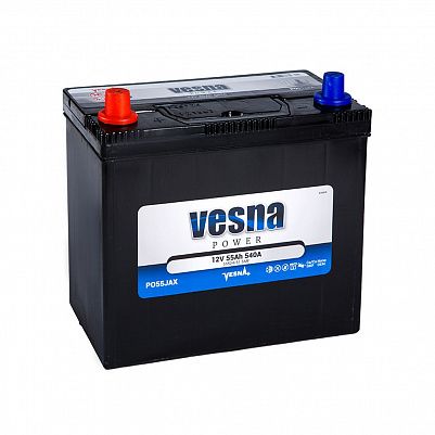 Автомобильный аккумулятор VESNA Power 55 (B24R) с перех фото 401x401