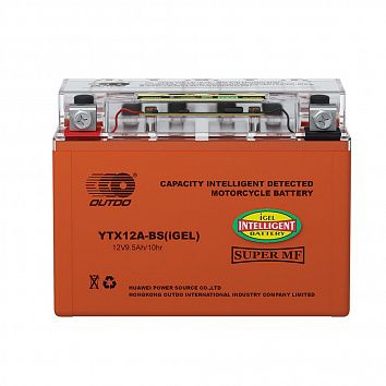 Мото аккумулятор 9,5Ah OUTDO UTX12A(YTX12A)-BS iGEL фото 354x354