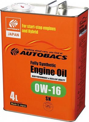 Autobacs Engine Oil FS 0w16 SN 4л фото 292x400