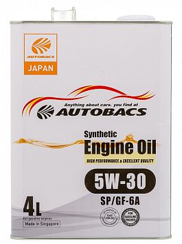 Autobacs Engine Oil Synthetic 5w30 SP/CF/GF-6A 4л фото 265x354