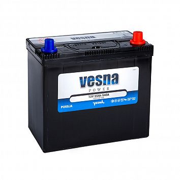 Автомобильный аккумулятор VESNA Power 55 (B24L) с перех фото 354x354