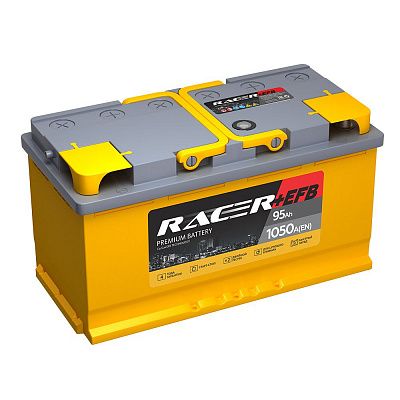 Автомобильный аккумулятор RACER+EFB 95.1 фото 400x400