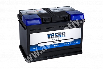 Автомобильный аккумулятор VESNA Power 74.0 L3 фото 354x236