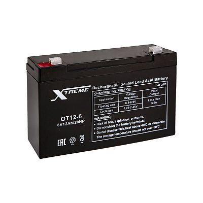 Аккумулятор Xtreme VRLA 6v  12Ah (OT12-6) фото 400x400
