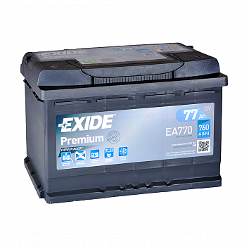 Автомобильный аккумулятор Exide Premium 77.0 (EA770) фото 354x354